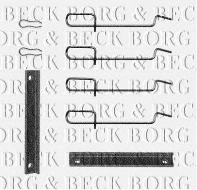 BORG & BECK bbk1124 -  Комплектующие, колодки дискового тормоза